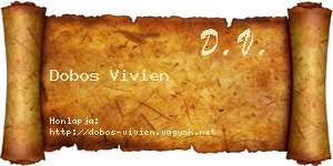 Dobos Vivien névjegykártya